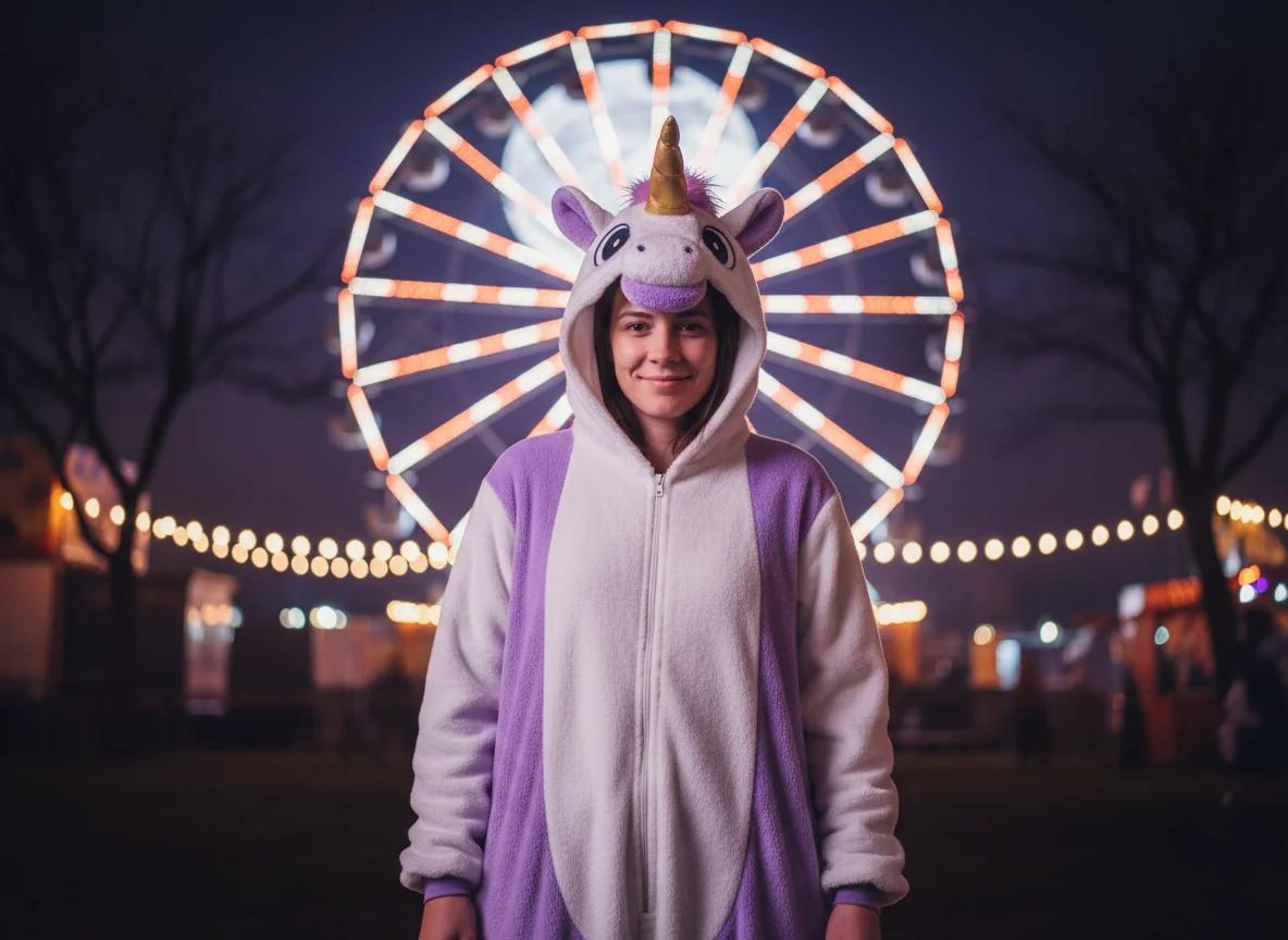 Buddy the Unicorn preset rendered by the AI Halloween costume generator