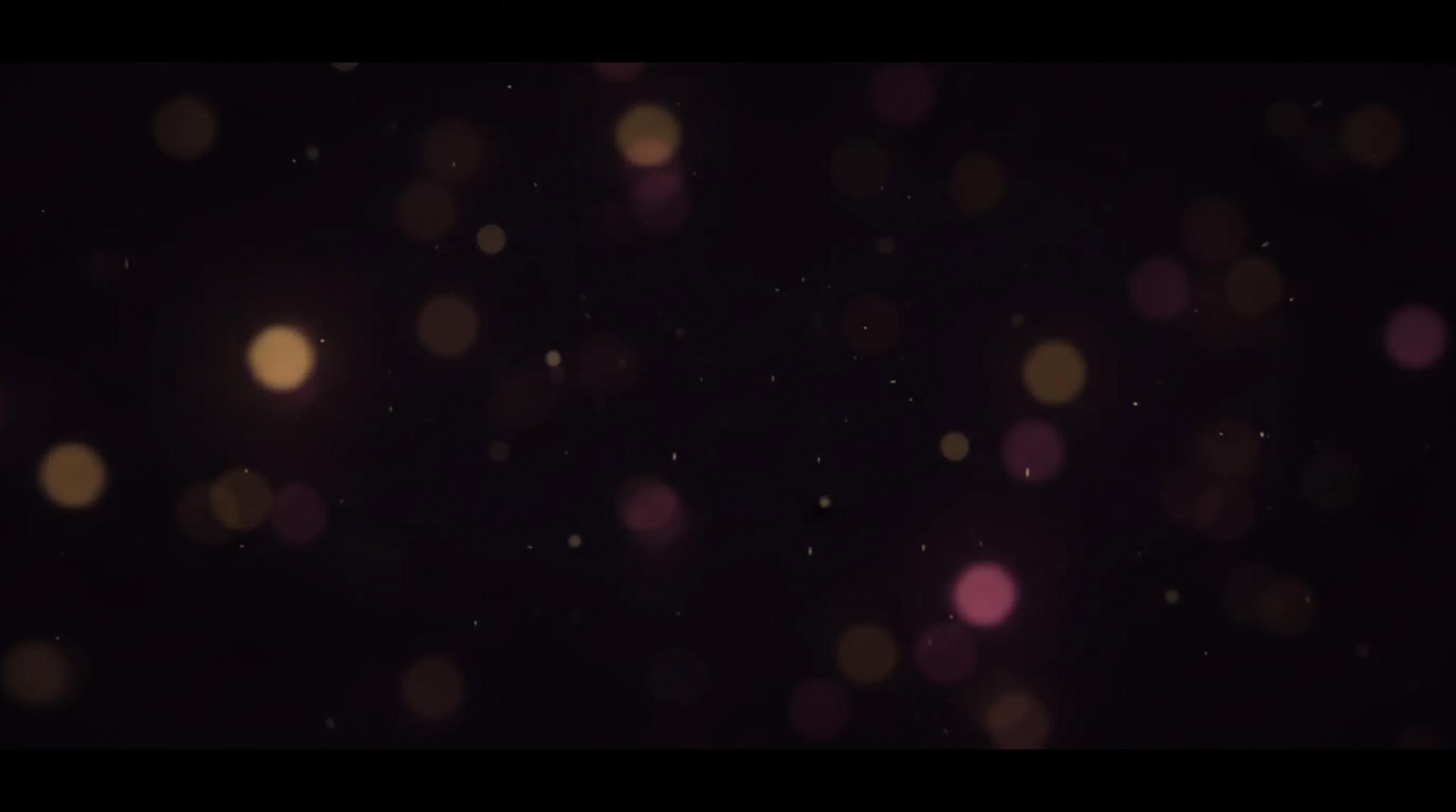 AI birthday video concept art: a celebration scene with cake, candles, balloons, and drifting confetti